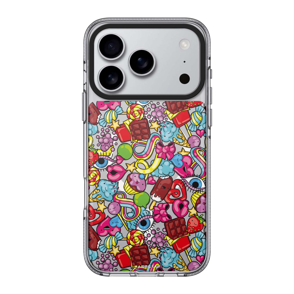 Doodle Delights graphic doodle iPhone 17 Pro Max ultra clear case