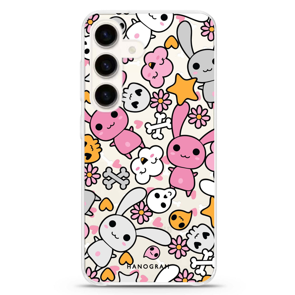 Bunny Doodles Samsung Galaxy Ultra Clear Case
