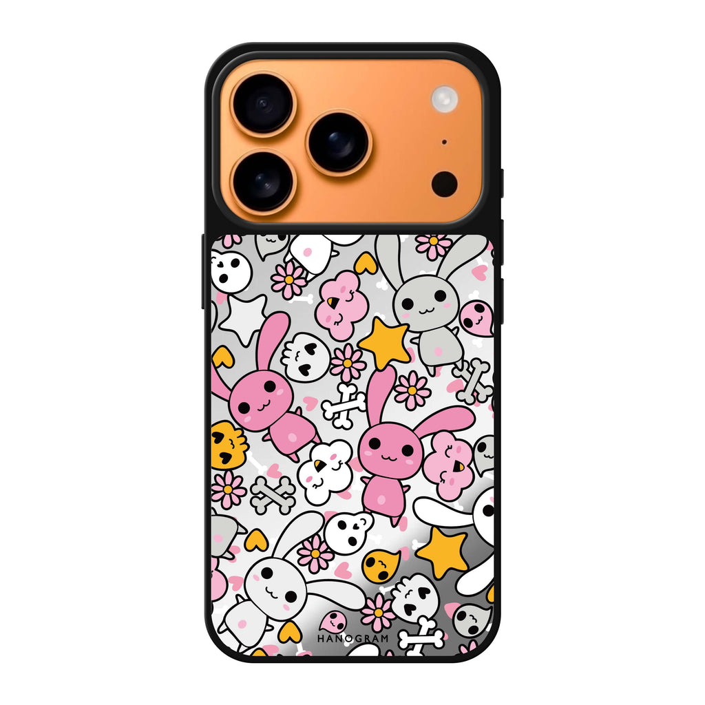 Bunny Doodles bunny animal cute iPhone 17 Pro Max mirror case