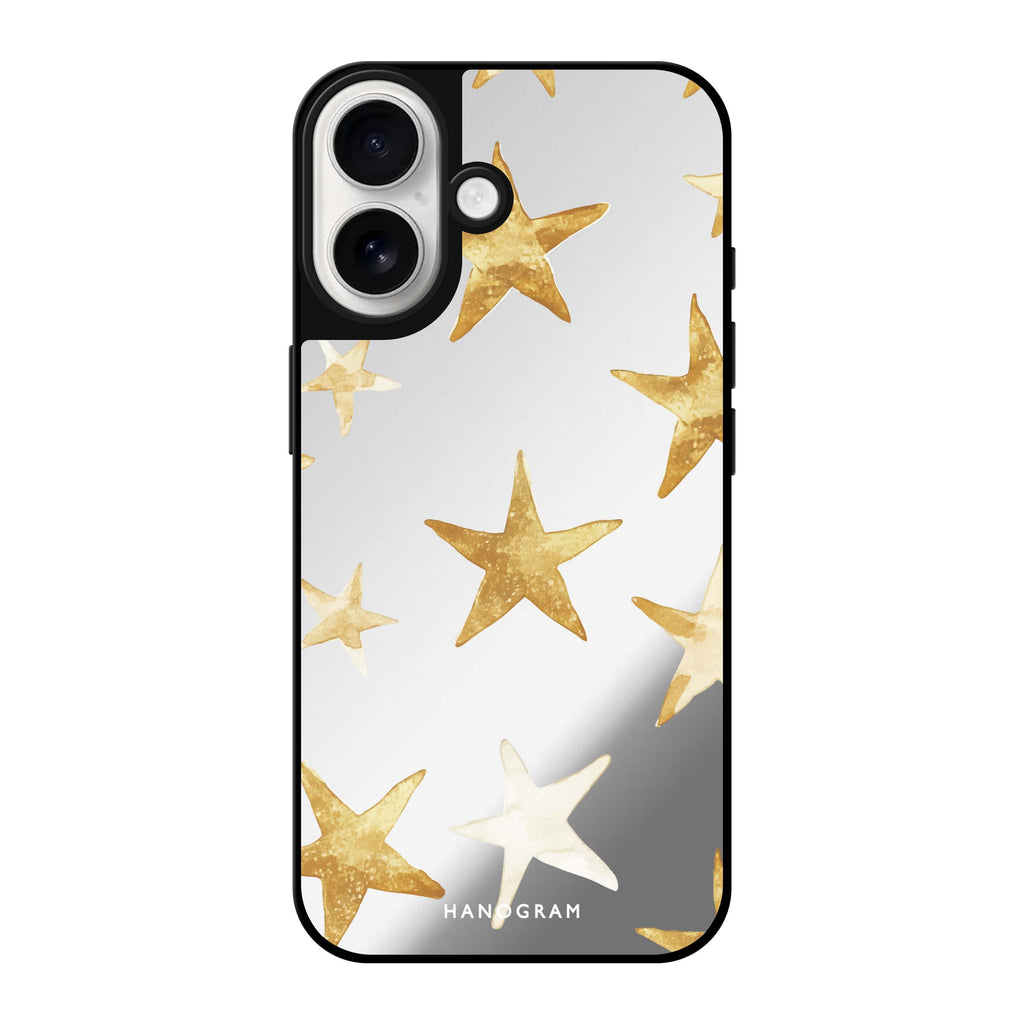 Reflective iPhone 16 Mirror Case –Starlit Whisper Design
