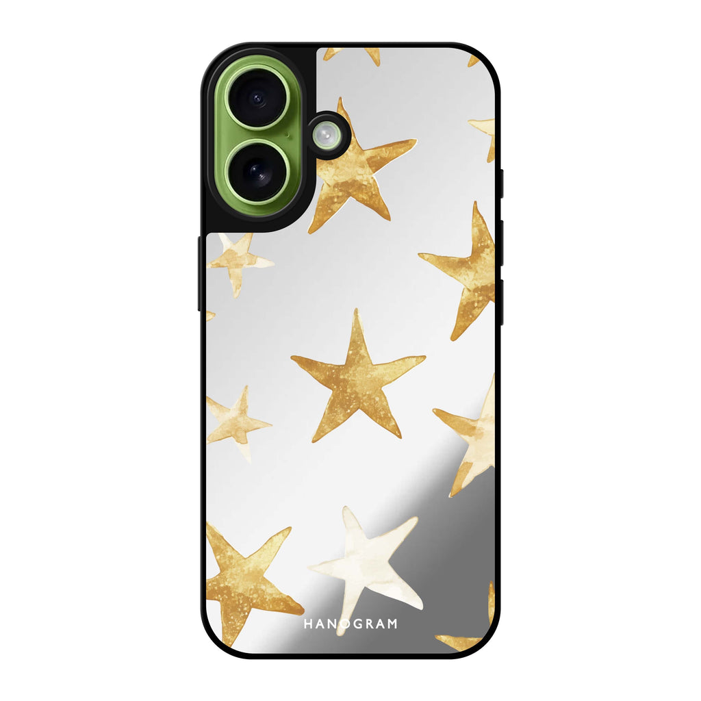 Reflective iPhone 16 Mirror Case –Starlit Whisper Design
