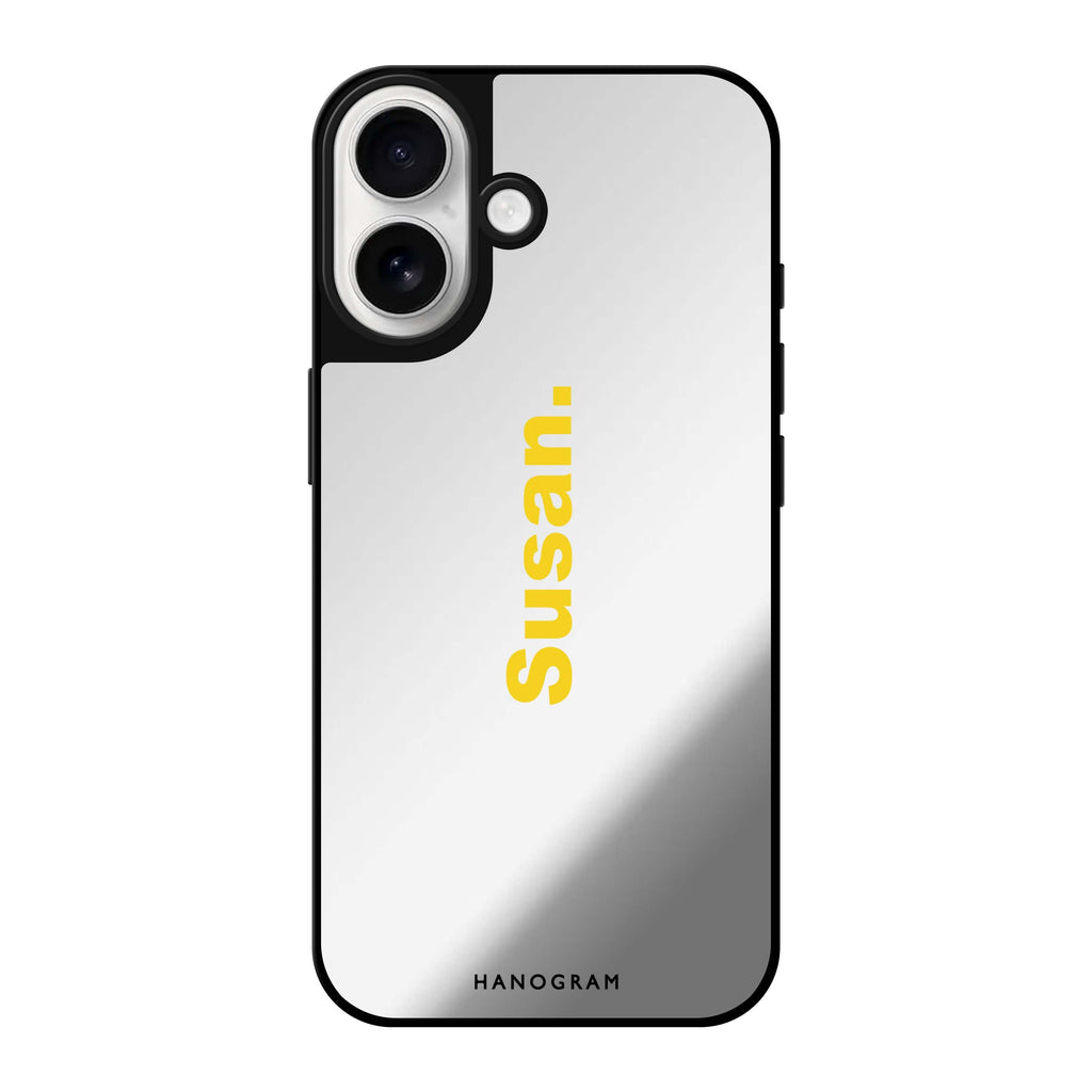 Reflective iPhone 16 Mirror Case –Minimal Charm Design