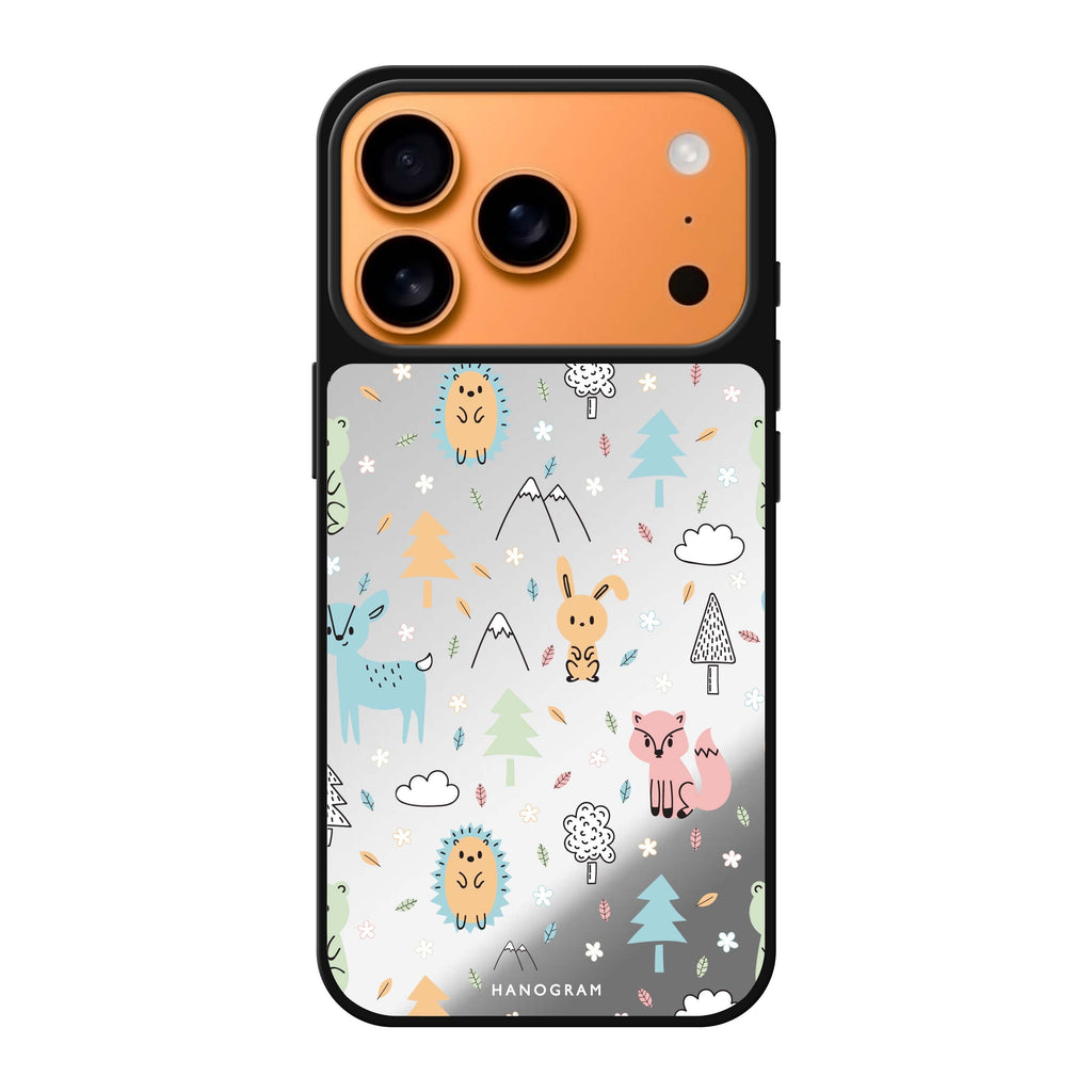 Whimsy Wildlife whimsical iPhone 17 Pro Max mirror case