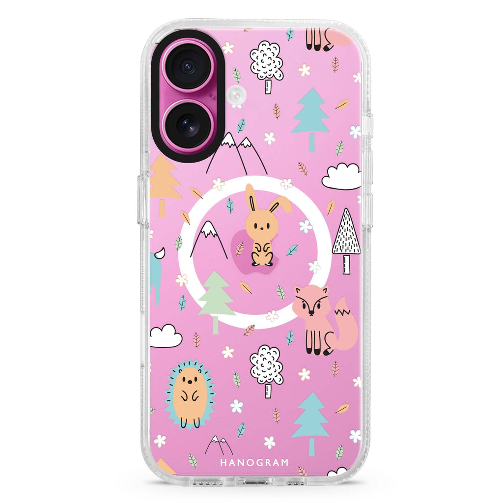 Whimsy Wildlife MagSafe Compatible iPhone 16 Ultra Clear Case - Personalized and Stylish Protection