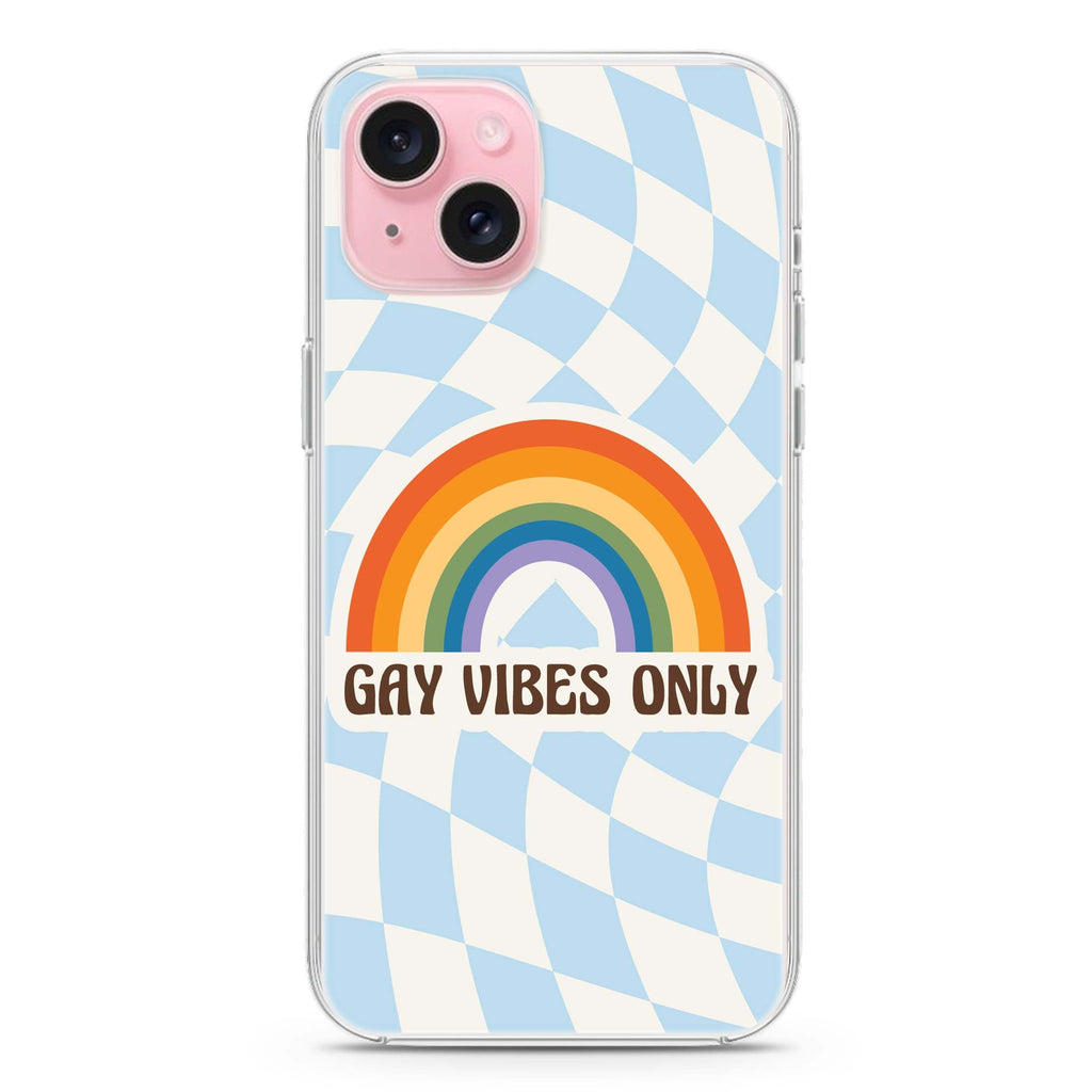 Gay Vibes Only iPhone 15 plus Ultra Clear Case