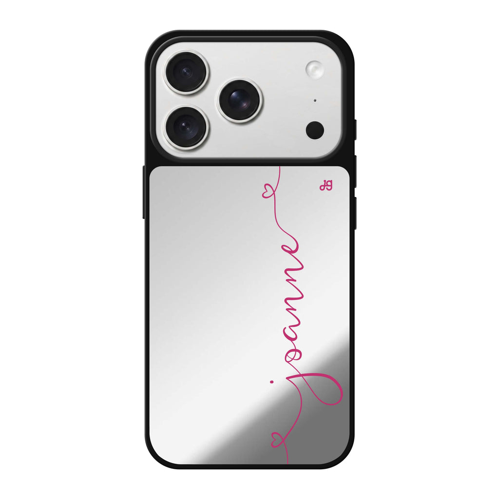 Loving Heart I personalized name valentines heart romantic iPhone 18 Pro Max mirror case