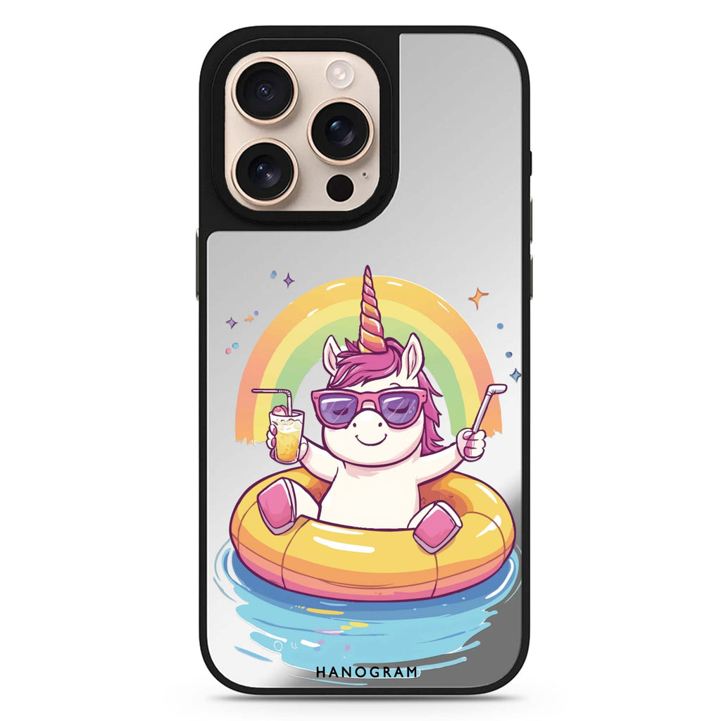 Floaticorn sleek reflective design iPhone 16/15/14 Pro Max & Pro mirror case
