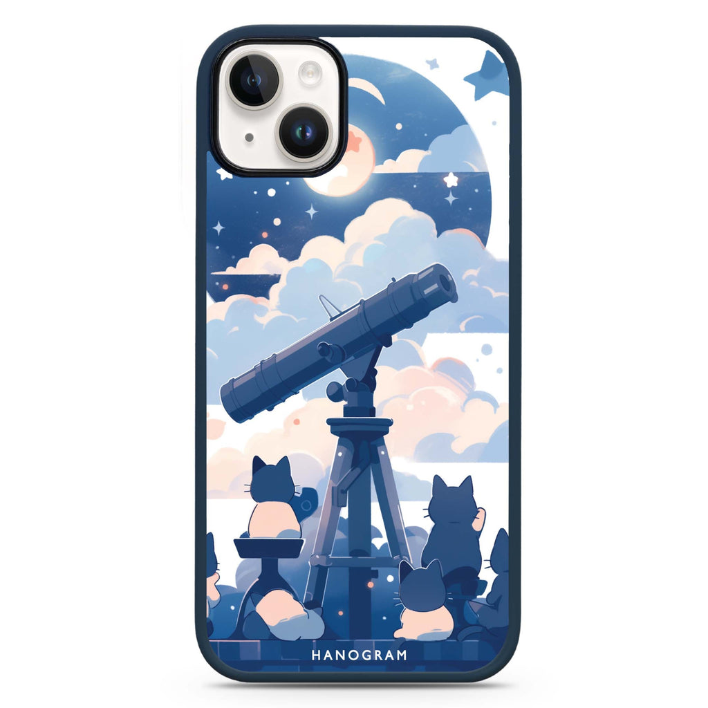 StarGaze Kitty iPhone 15 Impact Guard Bumper Case
