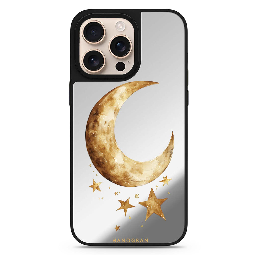 Moonlit Enchantment celestial design iPhone 16/15/14 Pro Max & Pro mirror case