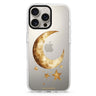 Moonlit Enchantment iPhone 16/15/14 Pro Max & Pro ultra clear case celestial design, front product view