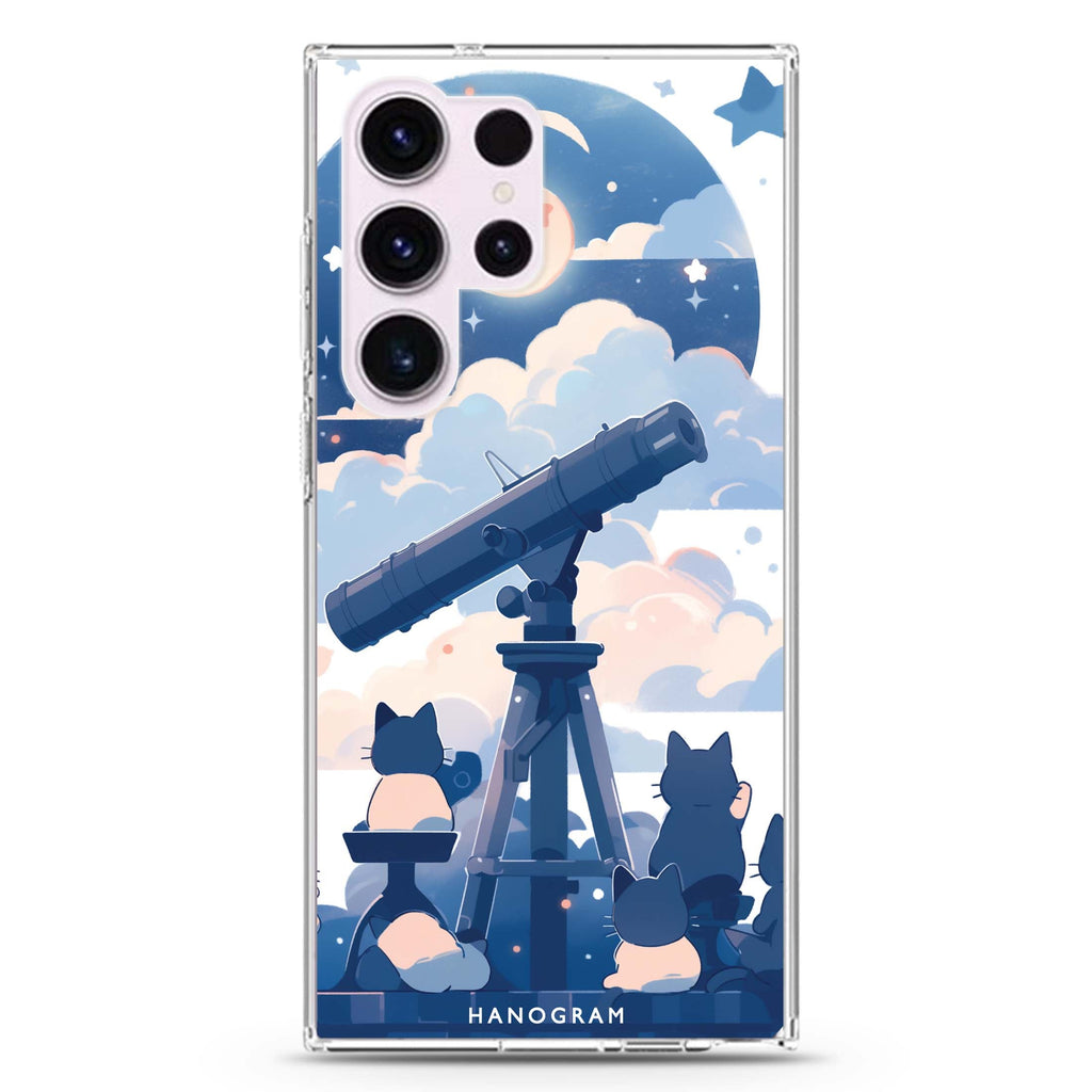 StarGaze Kitty Samsung Galaxy S26/S25/S24/S23/S22 Ultra ultra clear case, transparent design, main view