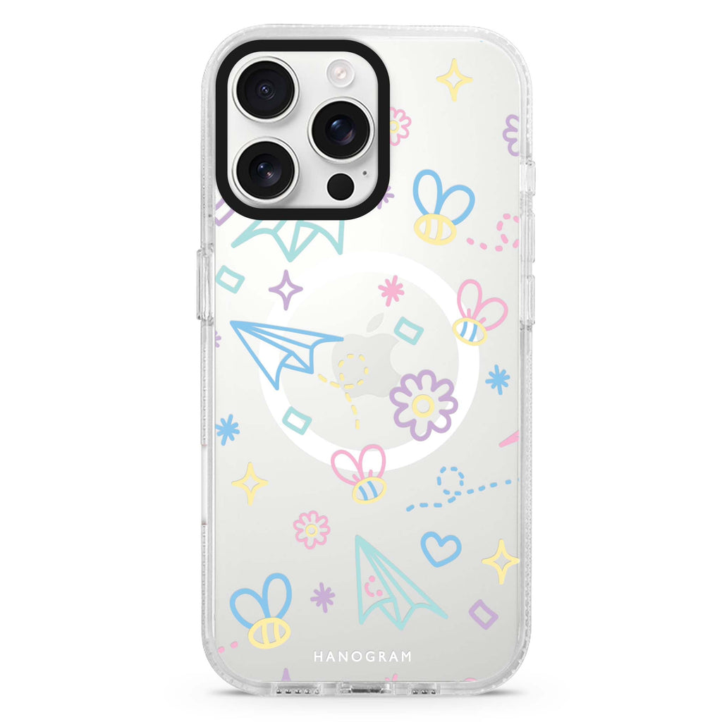 Artisan Fragments MagSafe Compatible iPhone 16 Pro Ultra Clear Case - Personalized and Stylish Protection