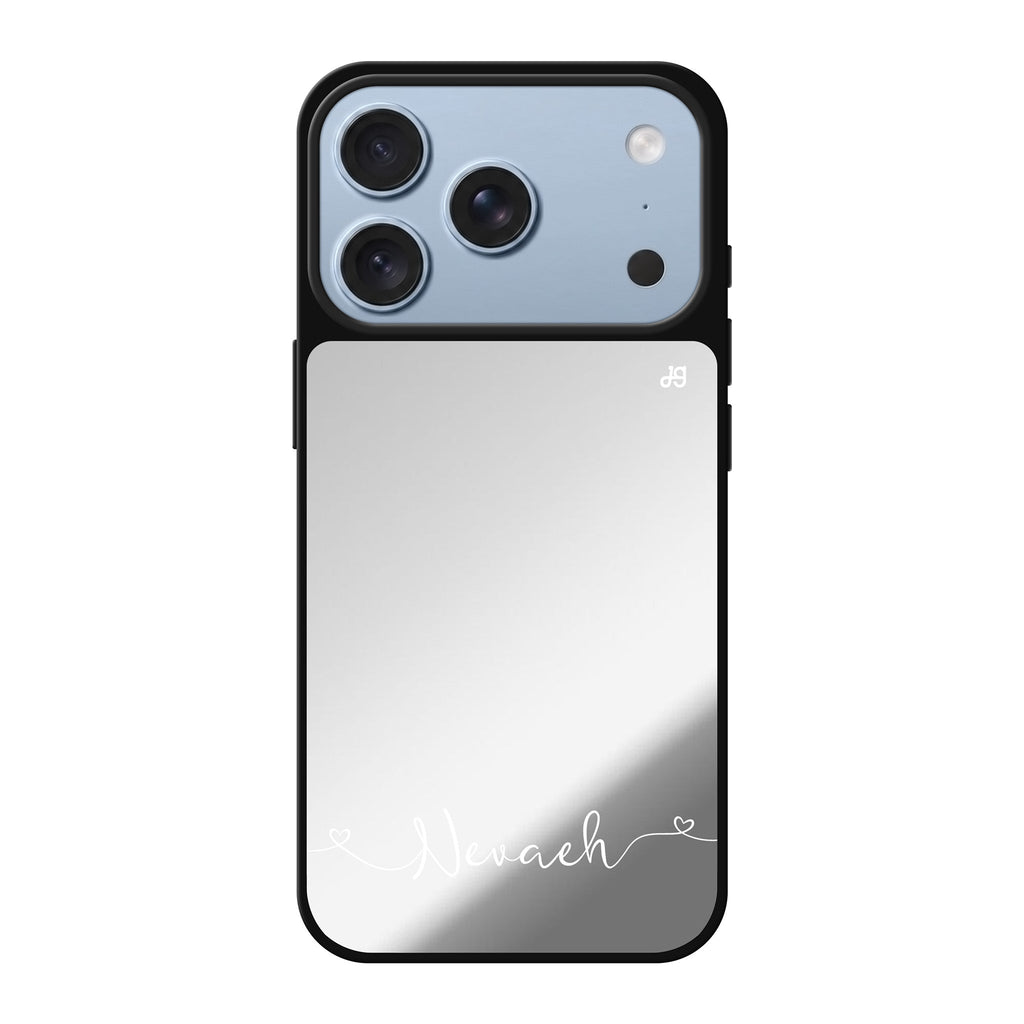 Loving Heart II personalized name valentines heart romantic iPhone 18 Pro Max mirror case