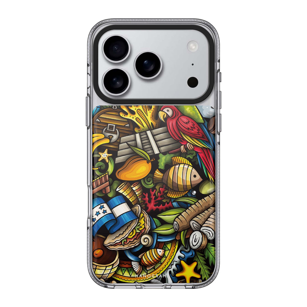 Fantasy Features graphic whimsical iPhone 17 Pro Max ultra clear case