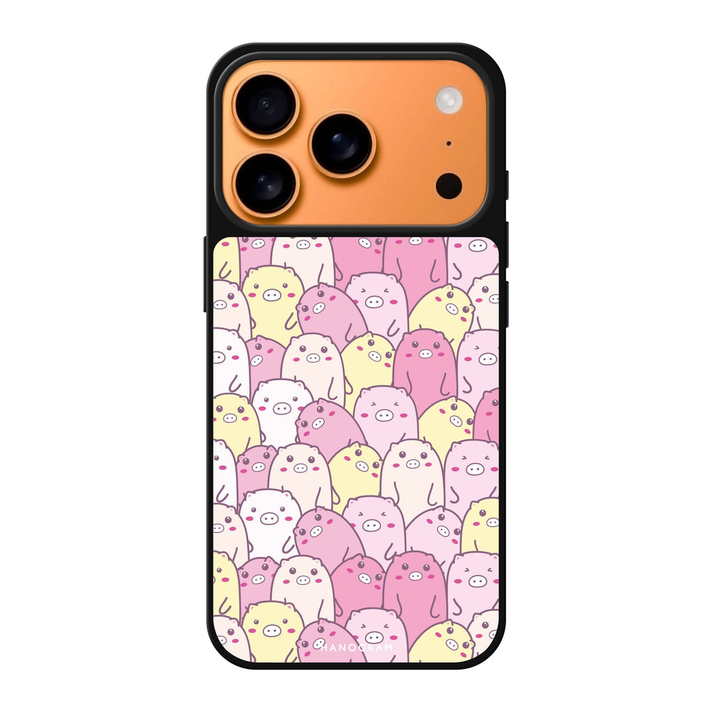Piggy Pals pig animal iPhone 17 Pro Max mirror case