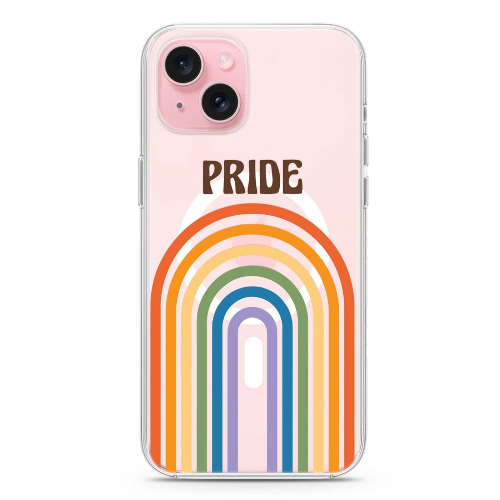 Rainbow Pride iPhone 15 Plus MagSafe Compatible Ultra Clear Case