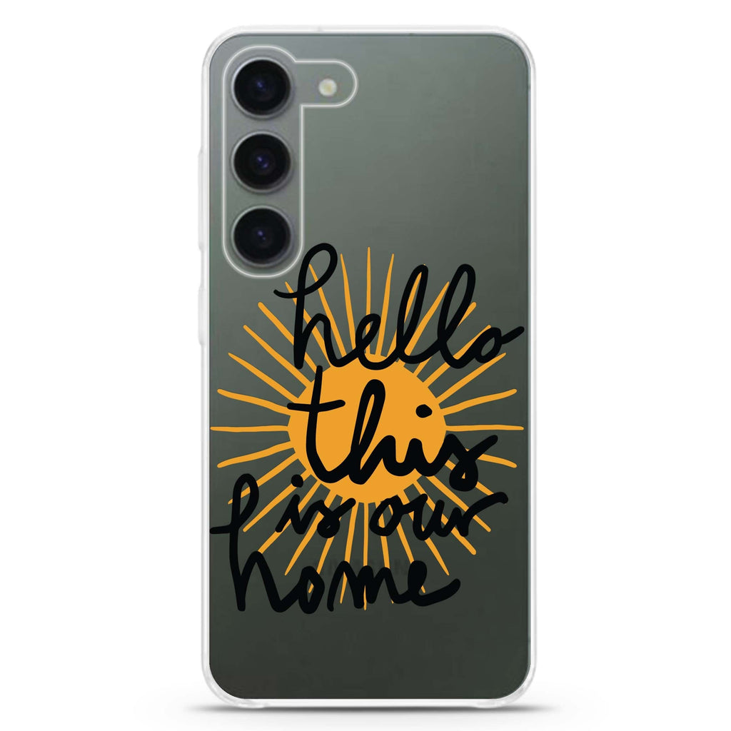 Hello ultra-clear case for Samsung Galaxy S23/S22, front view