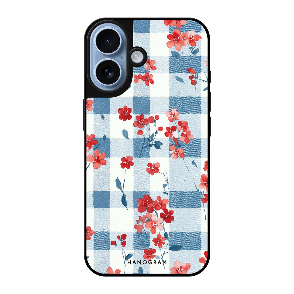 Reflective iPhone 16 Mirror Case –Cherry Meadow Design