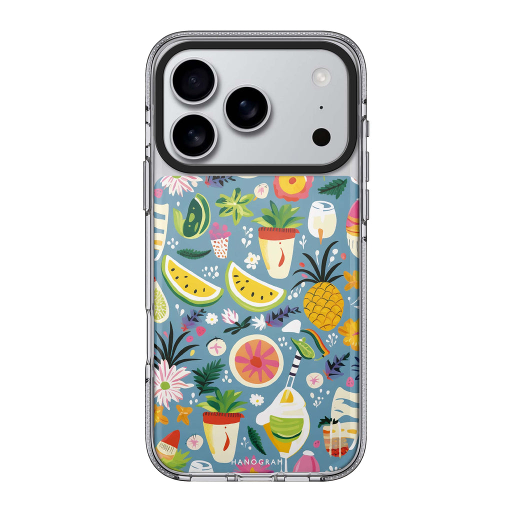 Tropical Treats graphic playful summer iPhone 17 Pro Max ultra clear case