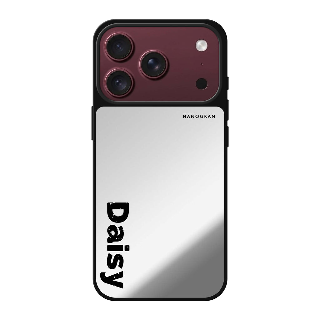 Make It Simple personalized name minimal iPhone 18 Pro Max mirror case