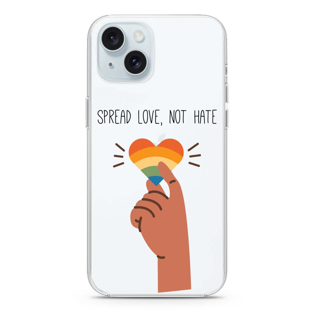 Spread Love iPhone 15 plus Ultra Clear Case