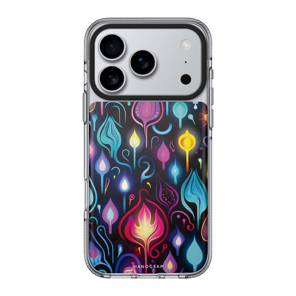 Luminous Nights graphic sparkle bright iPhone 17 Pro Max ultra clear case