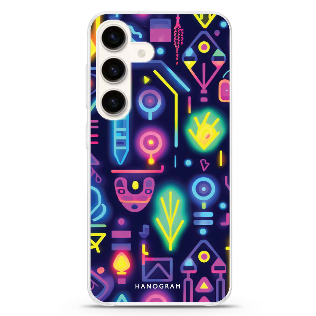 Neon Sparkle Samsung Galaxy Ultra Clear Case