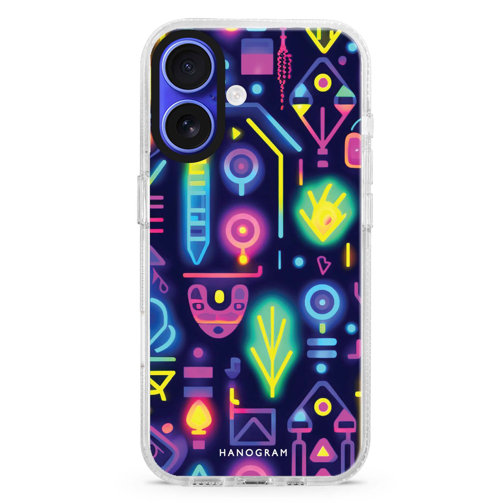 Neon Sparkle MagSafe Compatible iPhone 16 Ultra Clear Case - Personalized and Stylish Protection