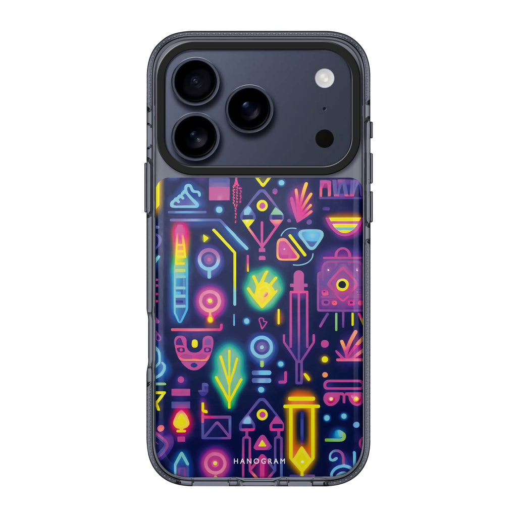 Neon Sparkle graphic sparkle bright iPhone 17 Pro Max ultra clear case