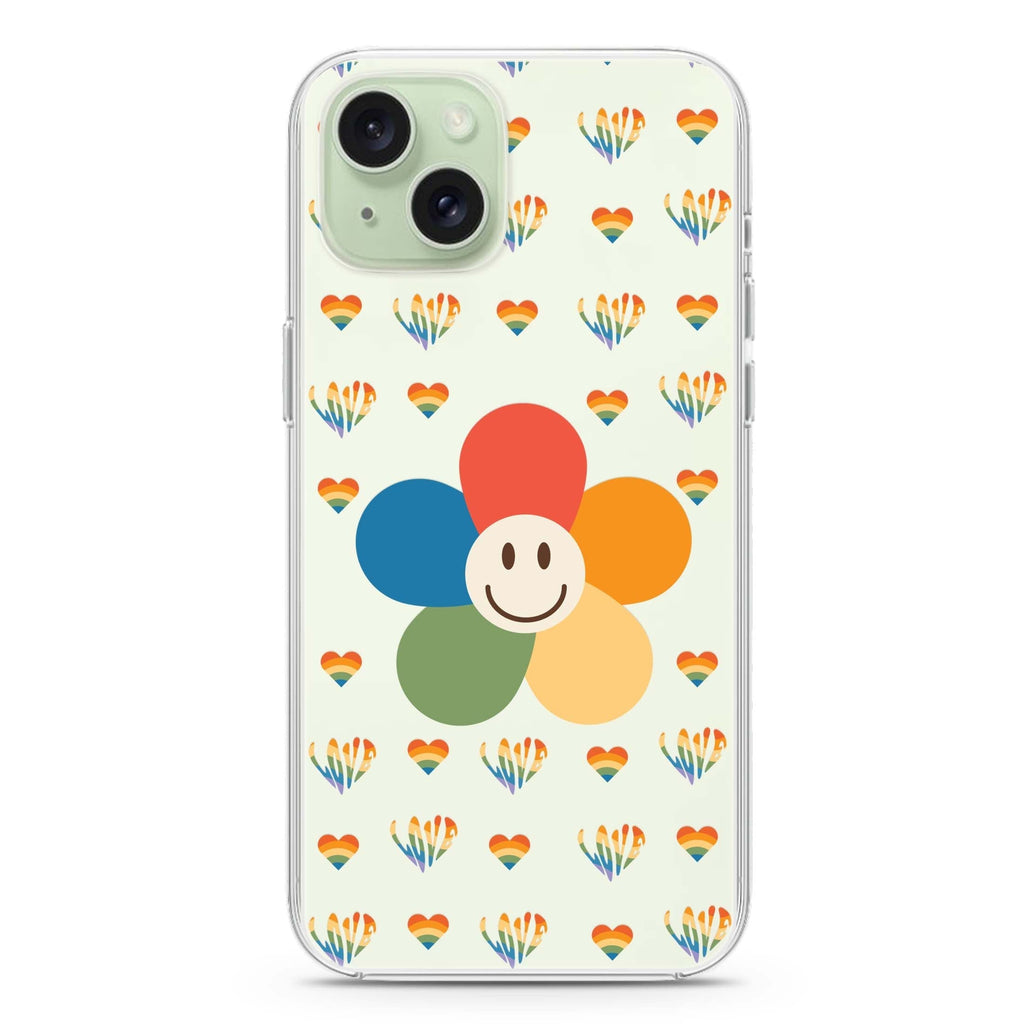 Rainbow Floral iPhone Ultra Clear Case