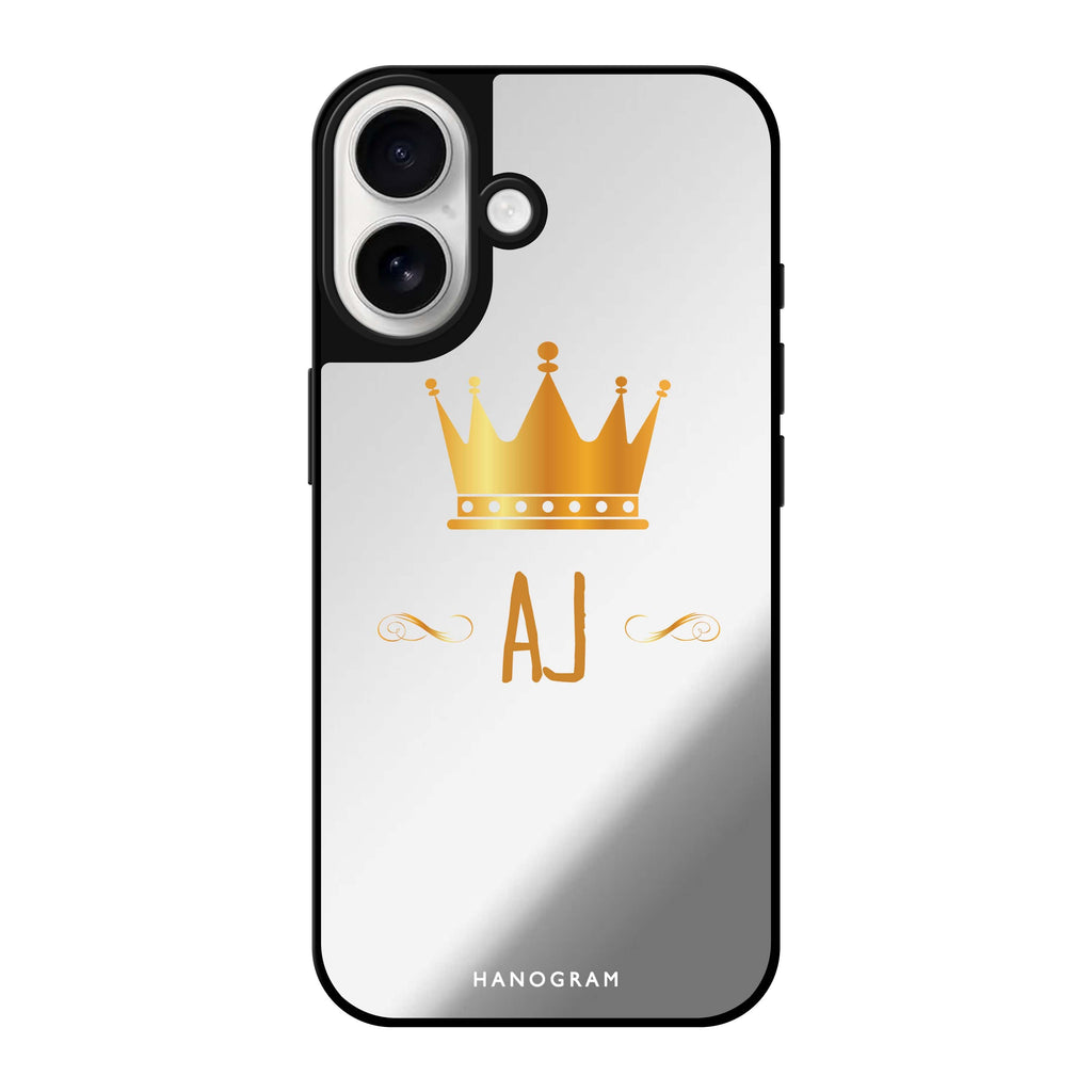 Reflective iPhone 16 Mirror Case –King's crown Design