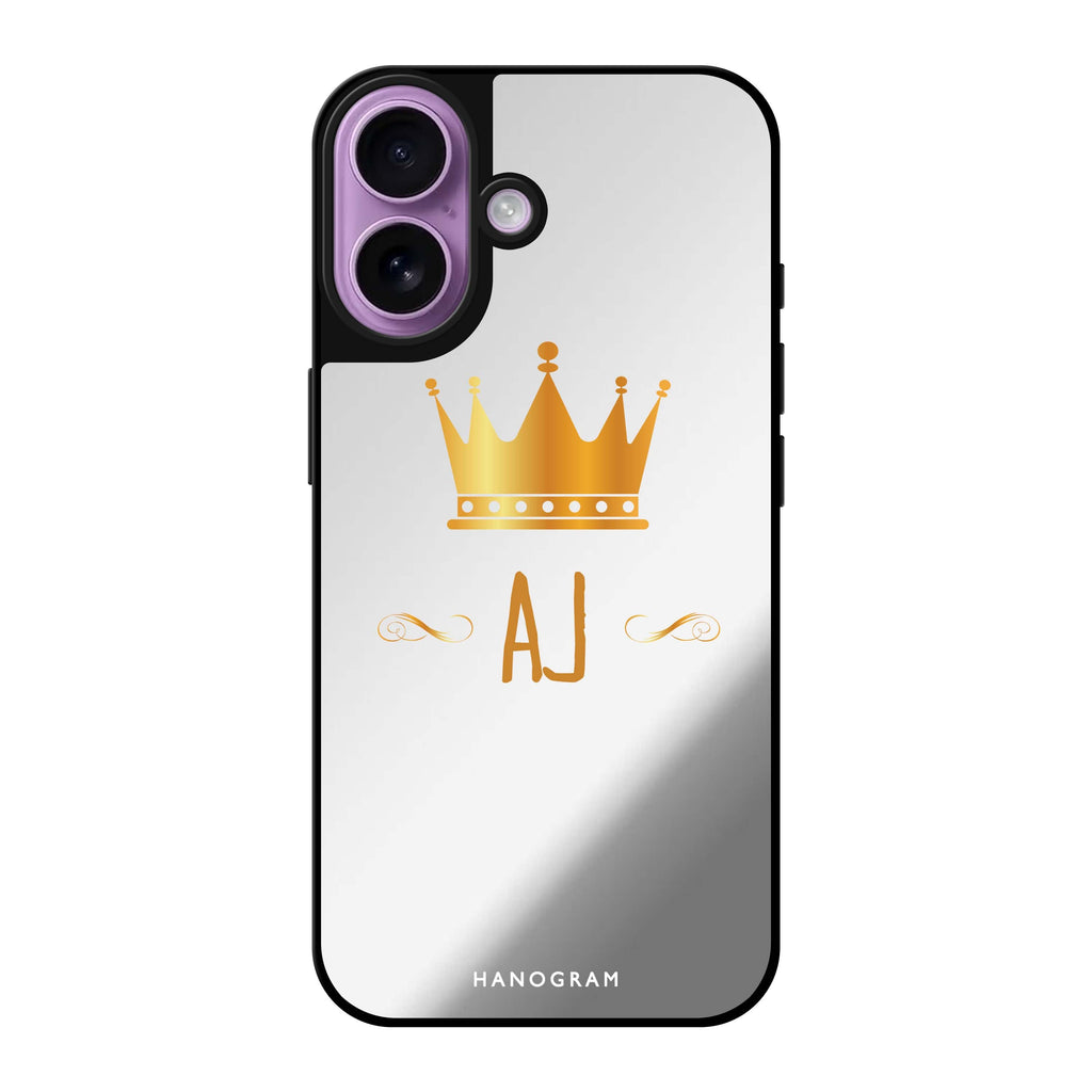 Reflective iPhone 16 Mirror Case –King's crown Design