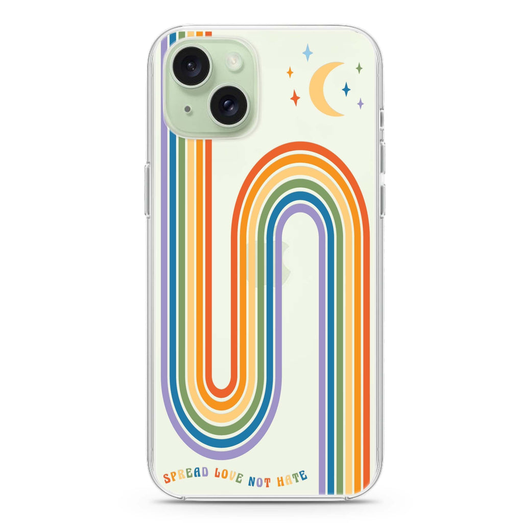 Spread Love with rainbow iPhone Ultra Clear Case