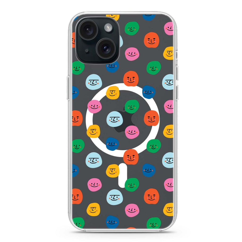 Make me smile iPhone 15 Plus MagSafe Compatible Ultra Clear Case