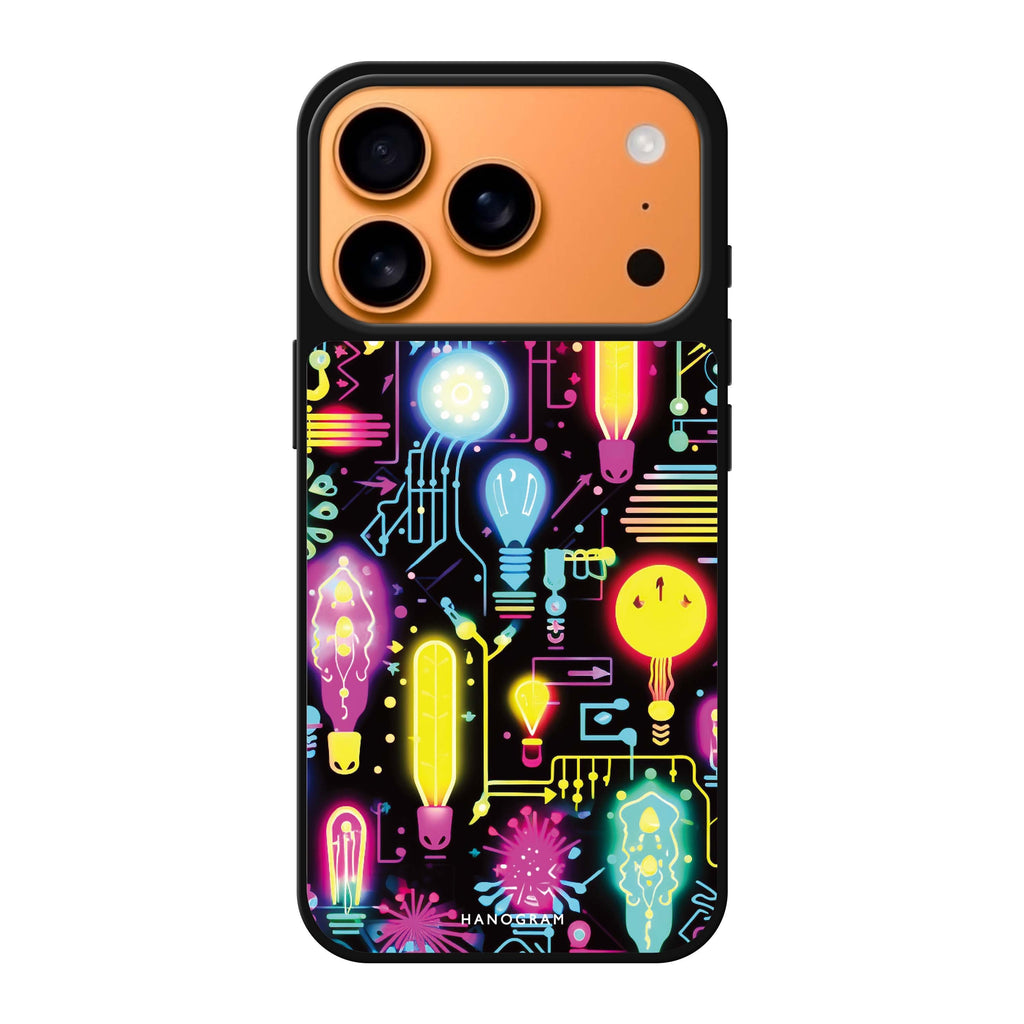 Neon Cascade sparkle iPhone 17 Pro Max mirror case