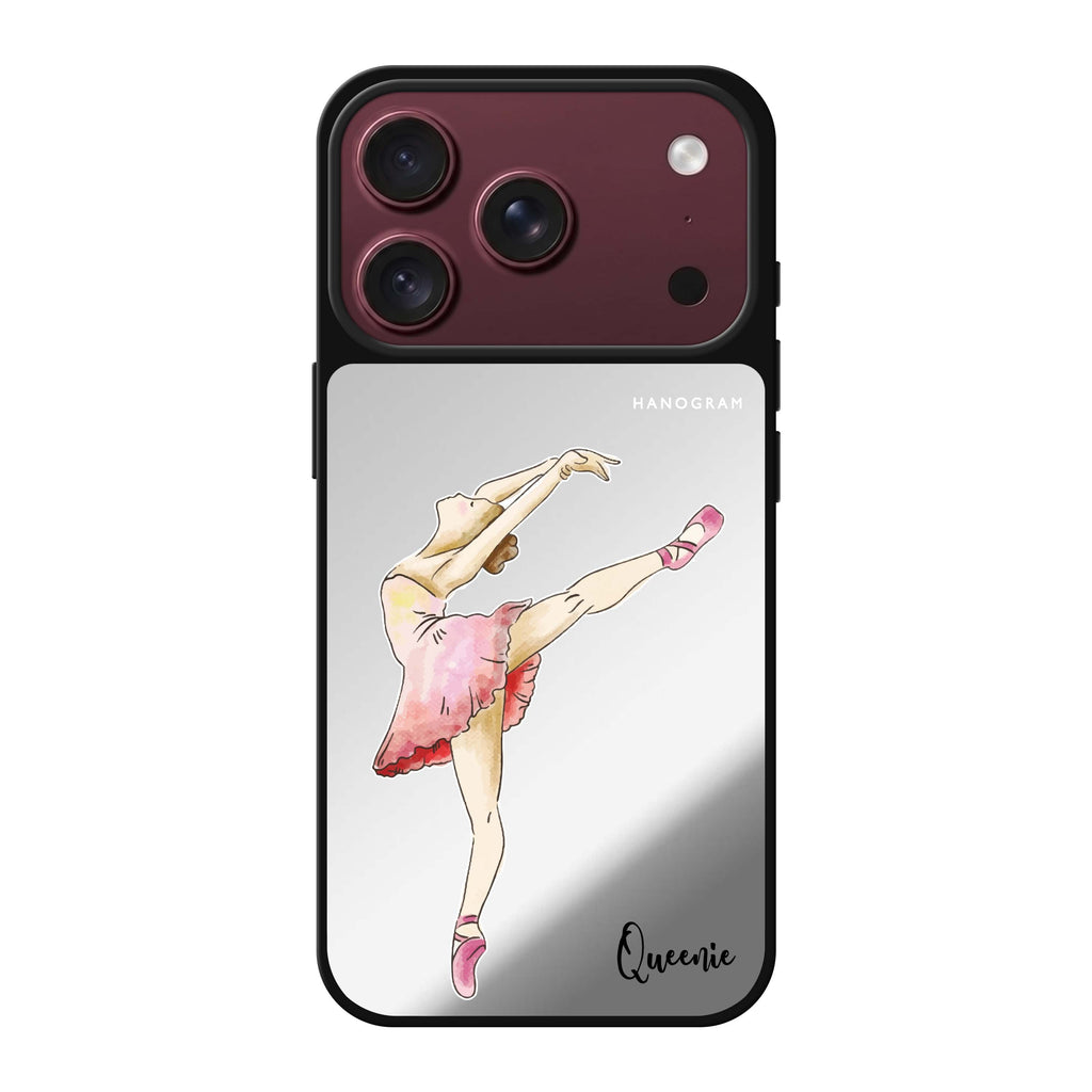 Ballet Girl personalized name portrait iPhone 18 Pro Max mirror case