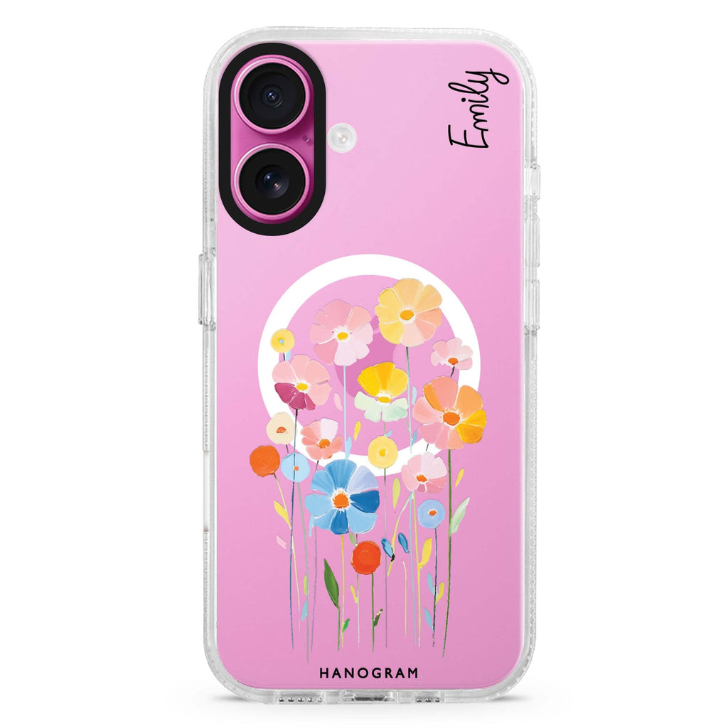 Floral Elegance MagSafe Compatible iPhone 16 Ultra Clear Case - Personalized and Stylish Protection