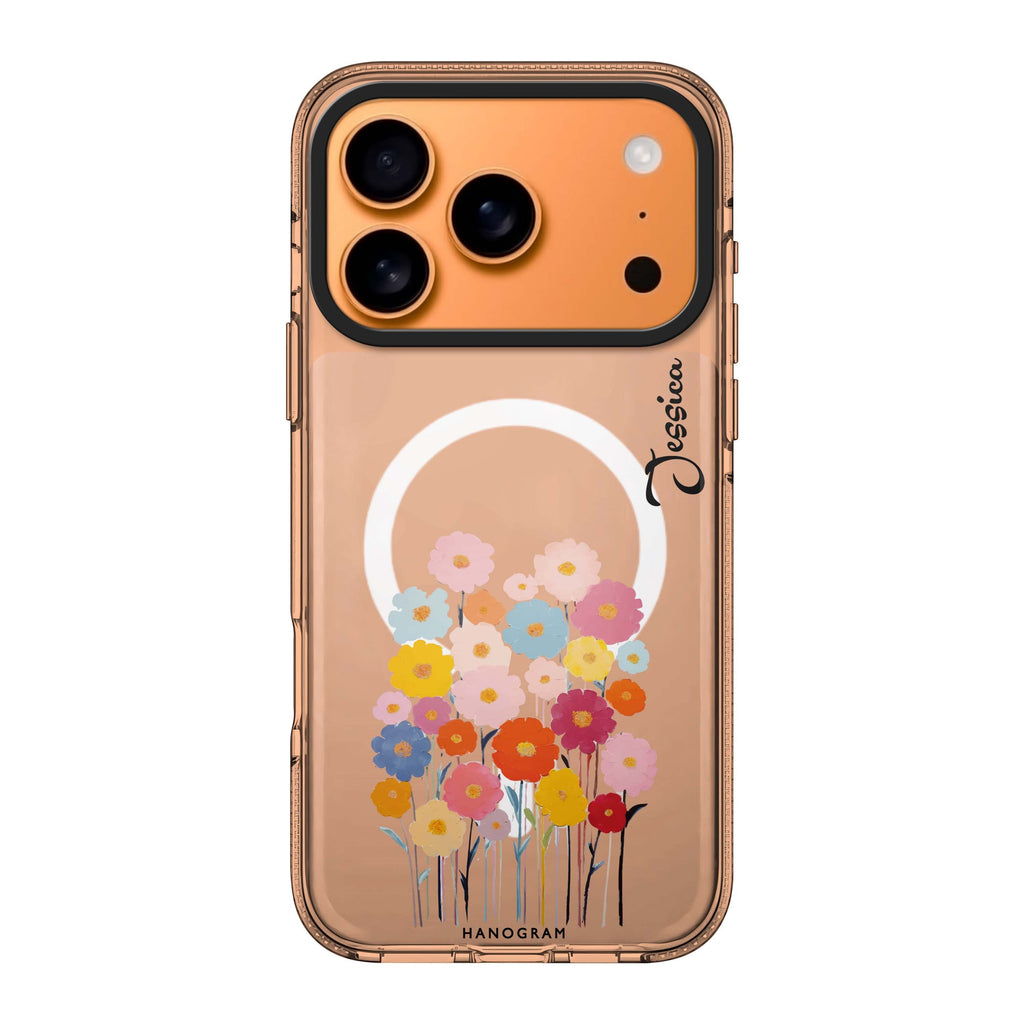 Garden Blooms personalized name flower floral nature spring iPhone 17 Pro Max ultra clear case