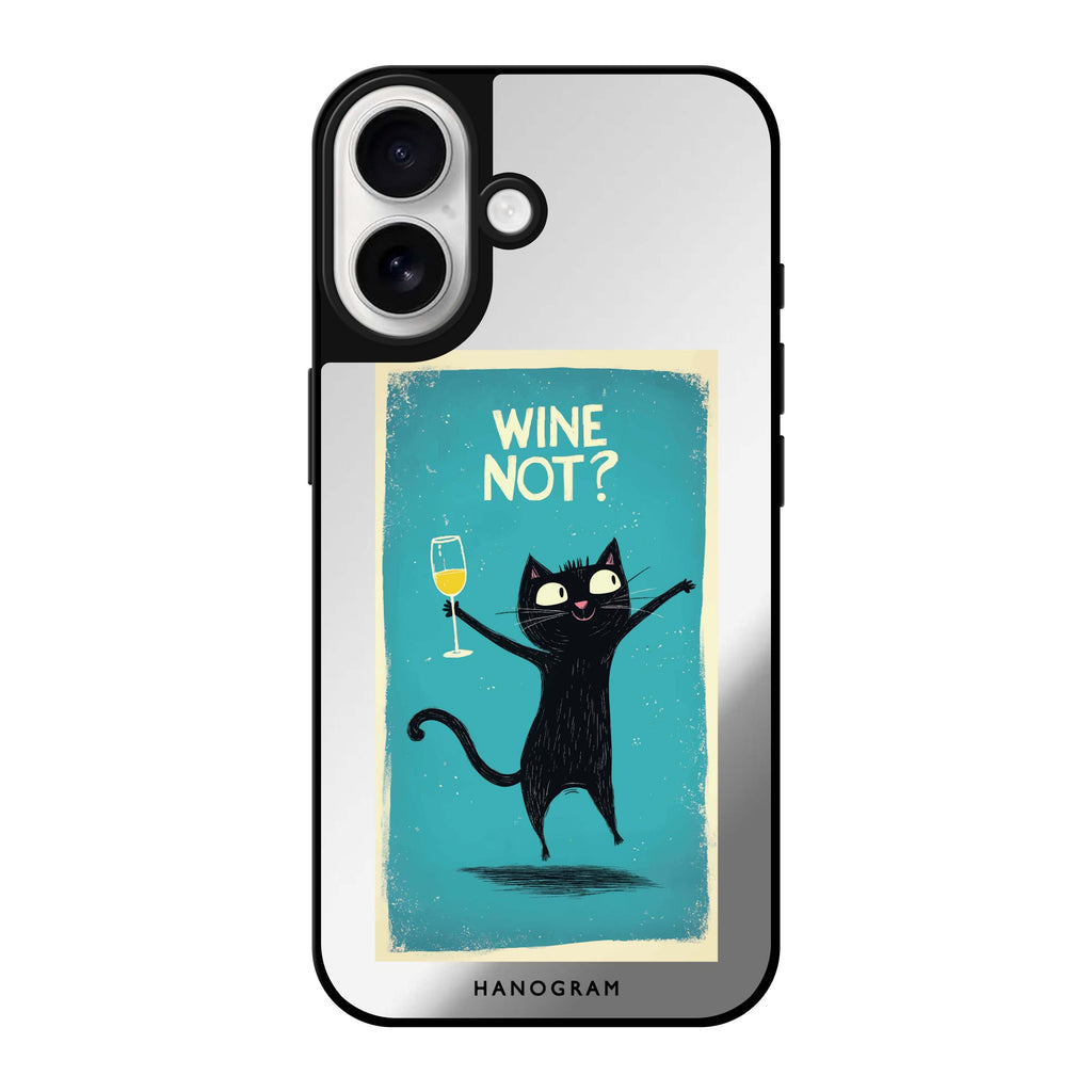Reflective iPhone 16 Mirror Case –Wine Not? Design