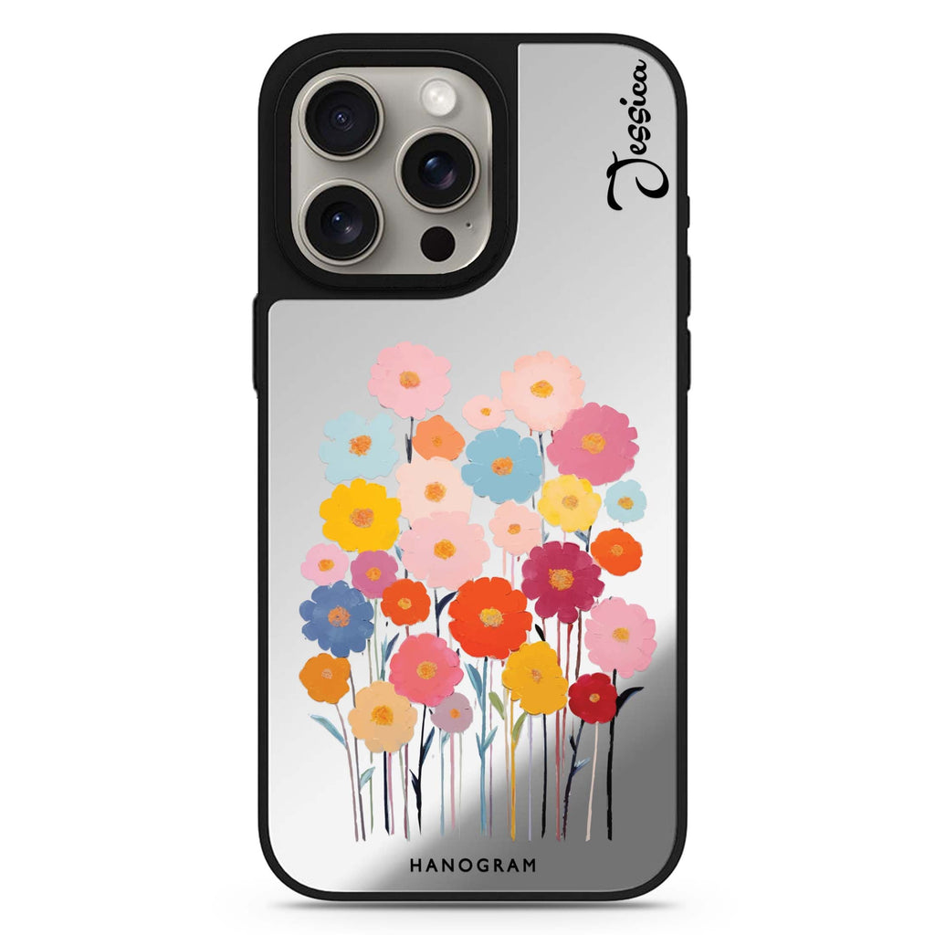 Garden Blooms personalized name MagSafe mirror case for iPhone 16/15/14 Pro Max and Pro, main view