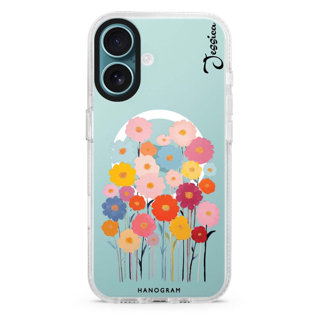 Garden Blooms MagSafe Compatible iPhone 16 Ultra Clear Case - Personalized and Stylish Protection
