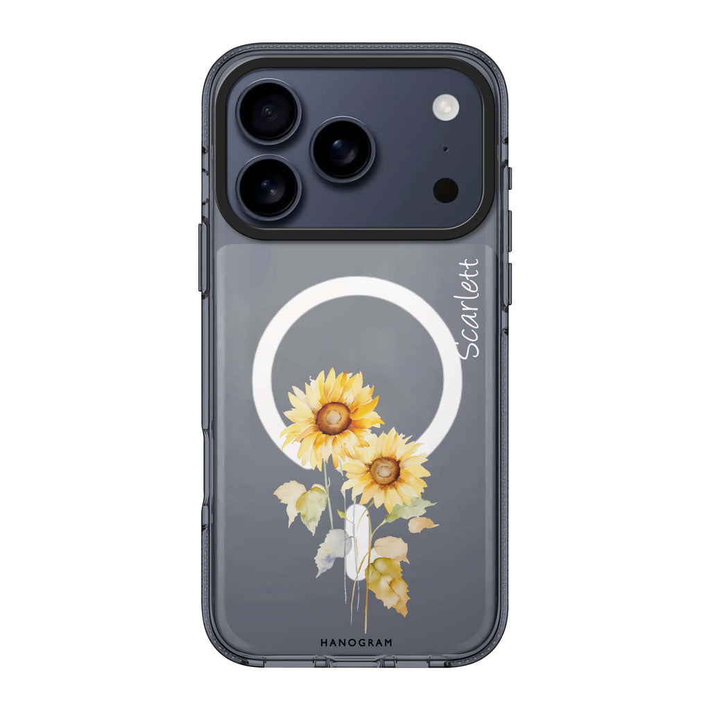 Sunny Blooms personalized name flower sun celestial floral iPhone 17 Pro Max ultra clear case