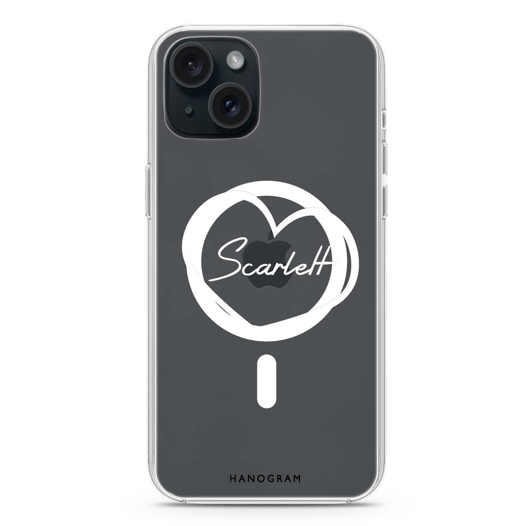 Sweet Heart iPhone 15 Plus MagSafe Compatible Ultra Clear Case