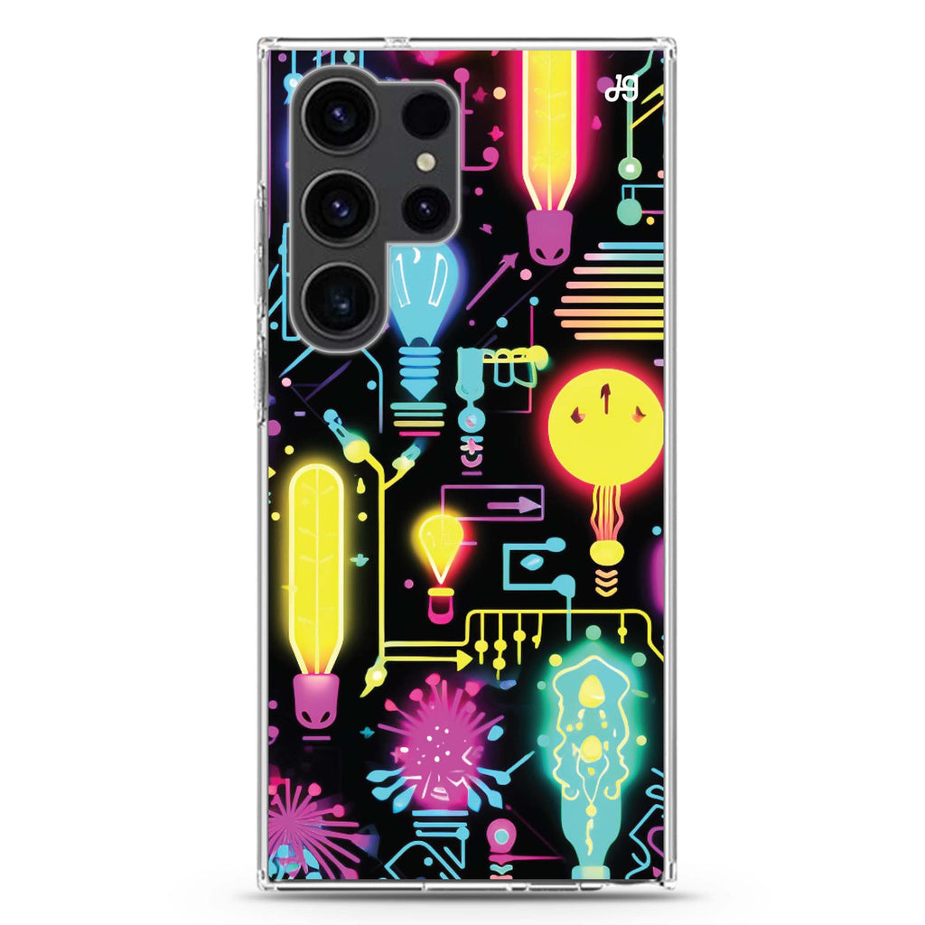 Neon Cascade Samsung Galaxy S24 Ultra Case - Personalized and Stylish Protection