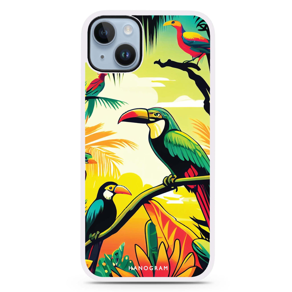 Tropical birds iPhone 15 Plus Impact Guard Bumper Case