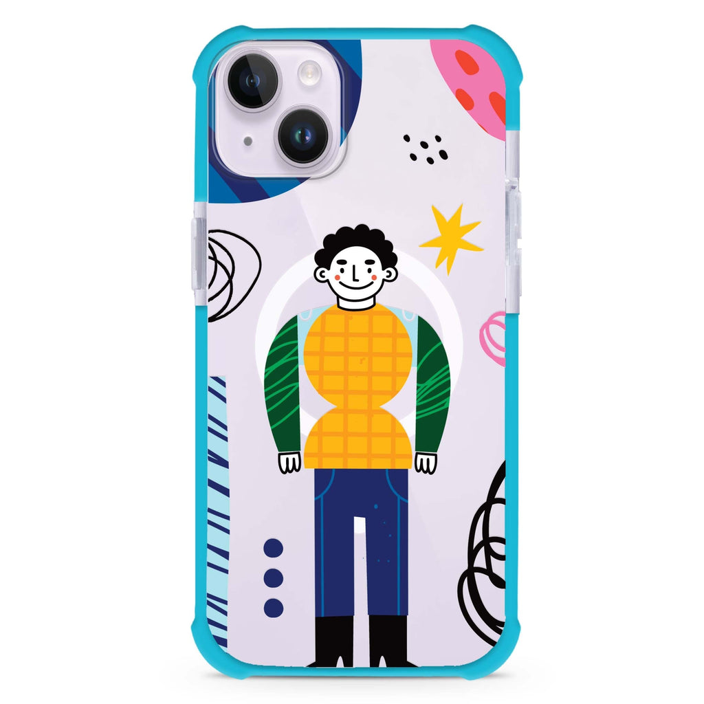 Abstract People iPhone 15 Plus MagSafe Compatible Ultra Shockproof Case