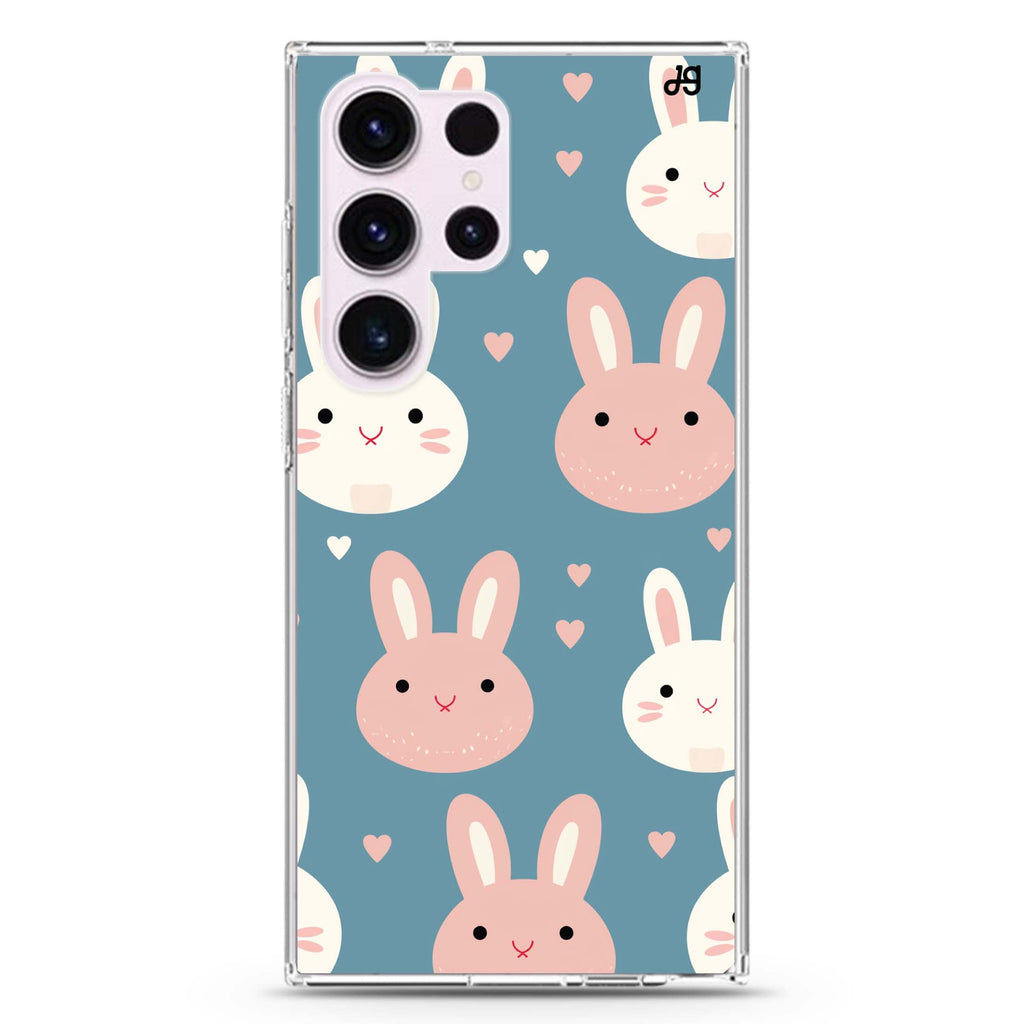 Cuddly Hopper Samsung Galaxy S26/S25/S24/S23/S22 Ultra ultra clear case, transparent design, main view