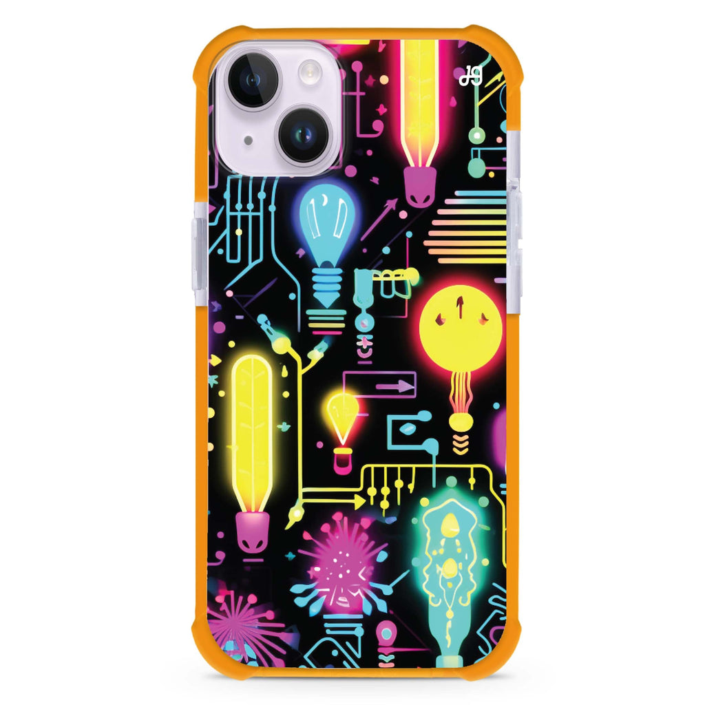 Neon Cascade iPhone 15 Plus MagSafe Compatible Ultra Shockproof Case