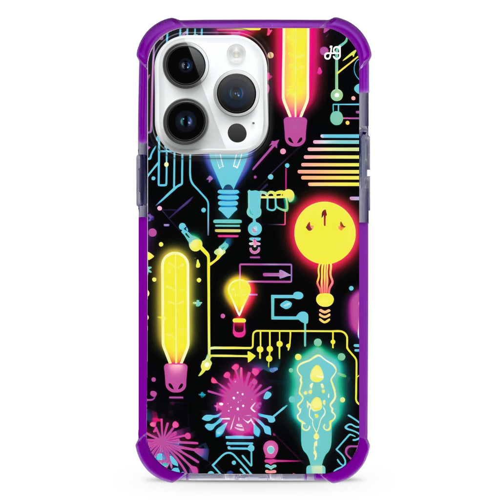Neon Cascade MagSafe Compatible Ultra Shockproof Case