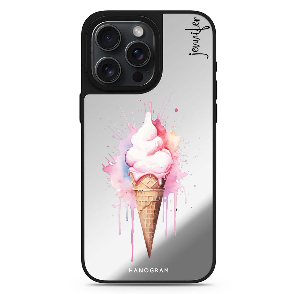 Sweet Swirls personalized name MagSafe mirror case for iPhone 16/15/14 Pro Max and Pro, main view